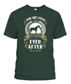 Funny Gift Idea for Equestrian Girl And She Lived Happily Ever After Horse Shirt