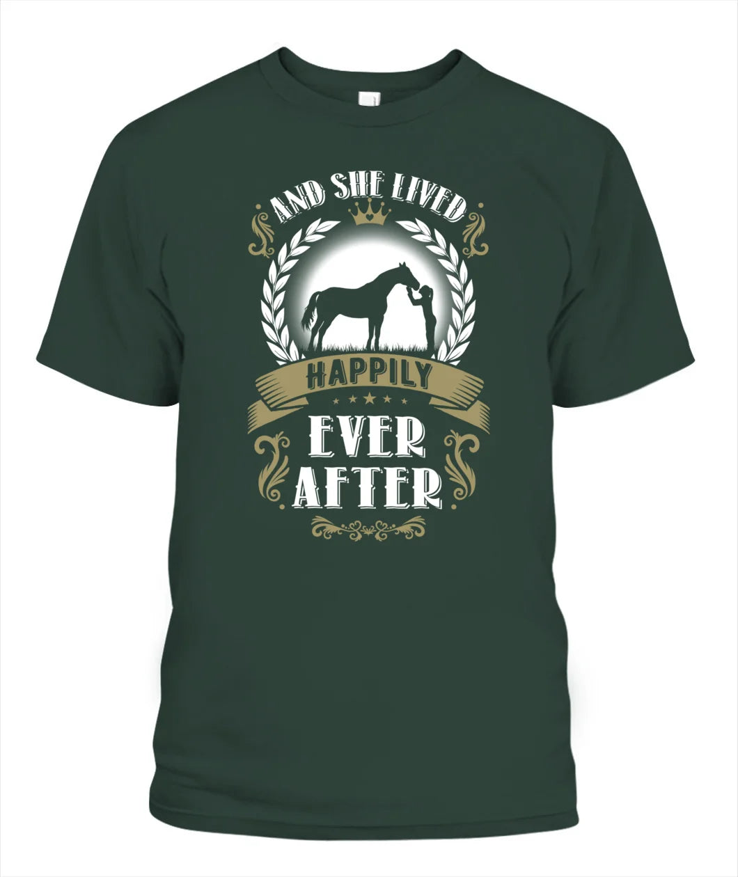 Funny Gift Idea for Equestrian Girl And She Lived Happily Ever After Horse Shirt