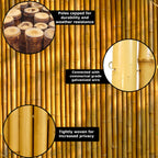 Natural Bamboo Fence ¾ D x 90 H x 96 L
