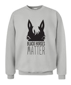 Black Horses Matter Horse Sweatshirt Gift For Equestrian Girls