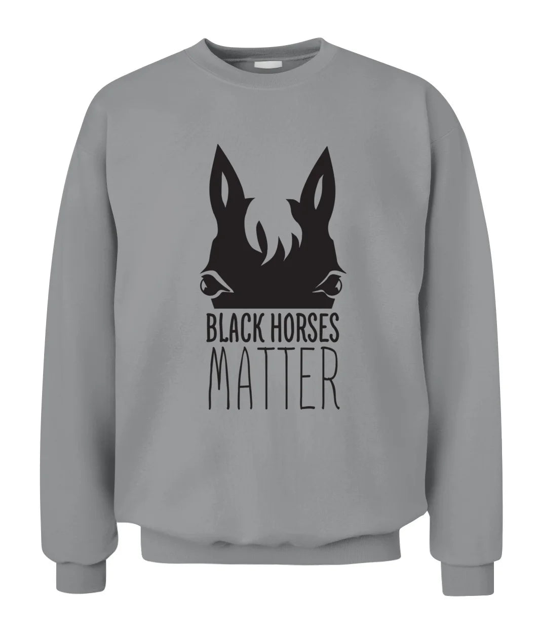 Black Horses Matter Horse Sweatshirt Gift For Equestrian Girls