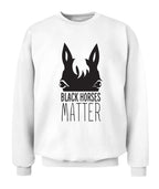 Black Horses Matter Horse Sweatshirt Gift For Equestrian Girls