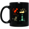 Yoga Retro Cat Mugs