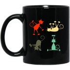 Yoga Retro Cat Mugs