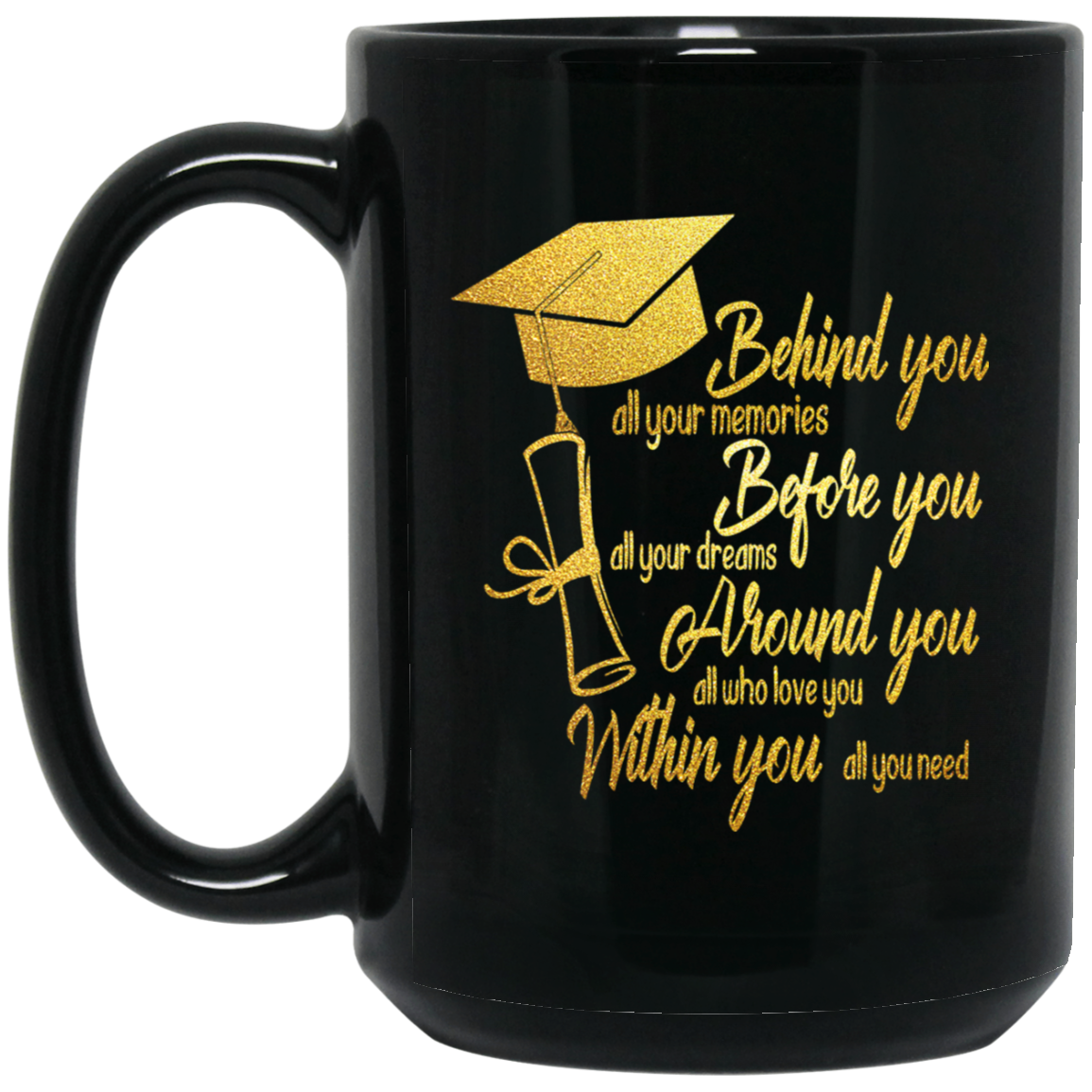 Behind You - Memories - Before you - Dreams - Within You - All You Need Graduation Mug