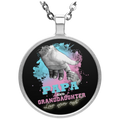 Cool Papa & Granddaughter Love Never Ends Circle Necklaces