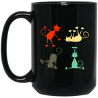 Yoga Retro Cat Mugs