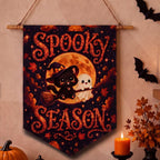 Spooky Hanging Pennant Banner On Halloween Holiday