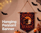Spooky Hanging Pennant Banner On Halloween Holiday