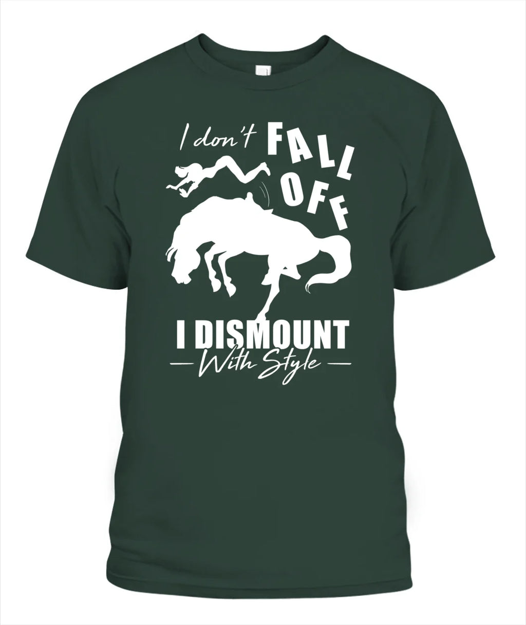Horse T-shirt - I Don't Fall Off T Shirt For Equestrian Girl