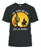 Eat Sleep And Ride - Life Is Simple Horse T Shirts