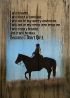 I Will Breathe and I Don't Quit Horse Girl Custom Canvas For Horse Lovers