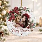 Merry Christmas With Pet Friend Home Decor With Christmas Ornament