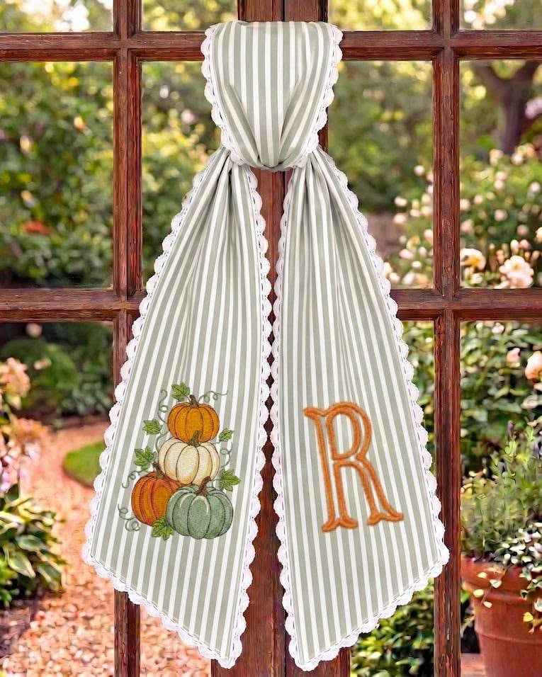 Halloween Sash Witch Ghost Embroidered, Spooky Sash Custom Fall Season