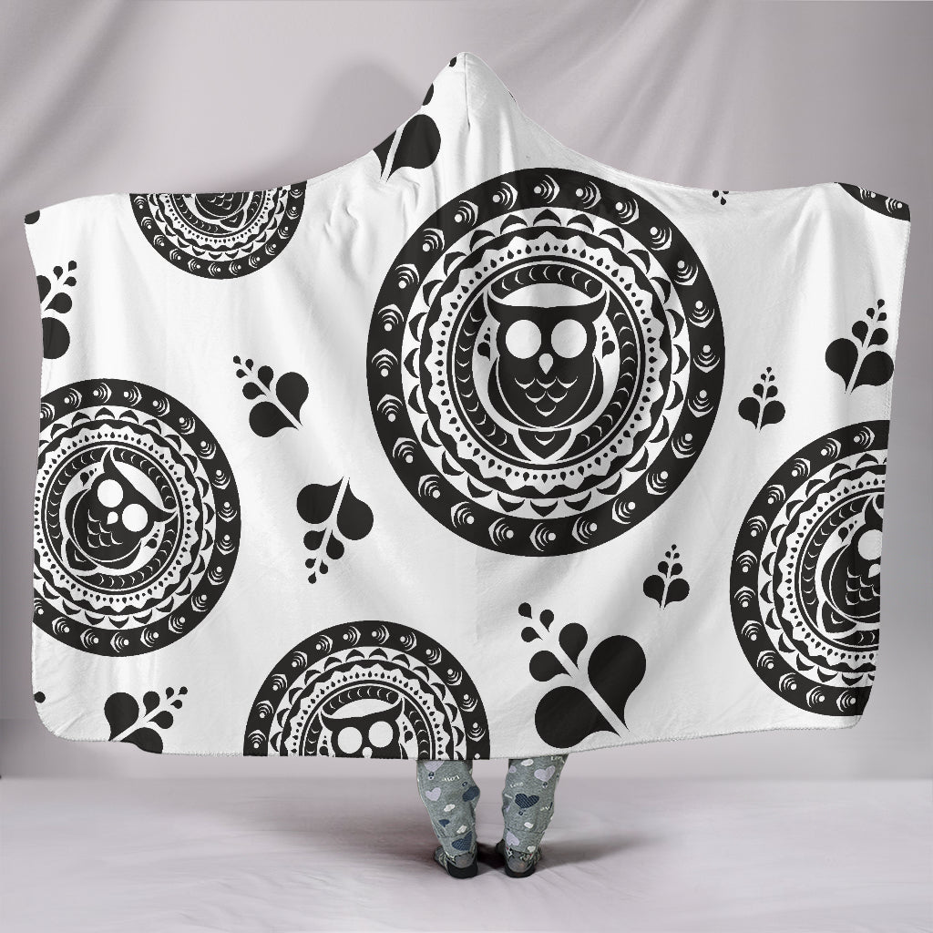 Owl Mandala Hooded Blankets