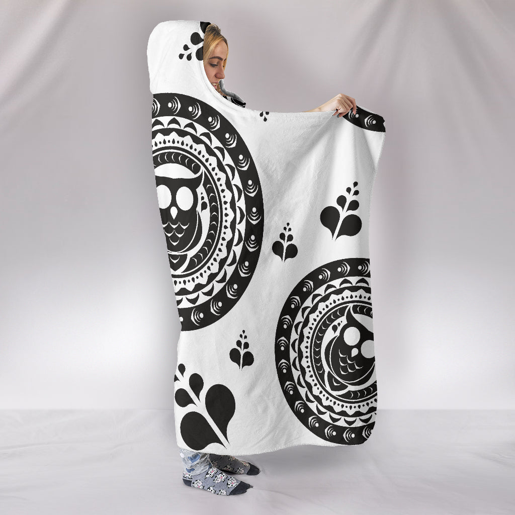 Owl Mandala Hooded Blankets