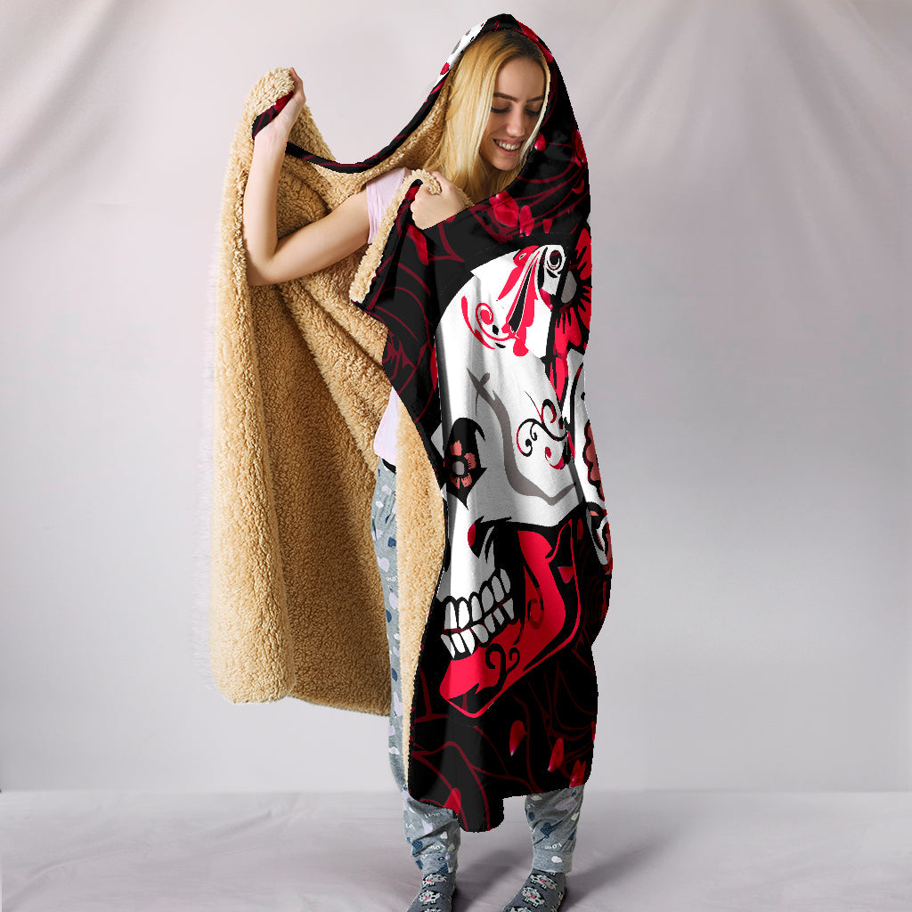 Skull Design Hooded Blankets