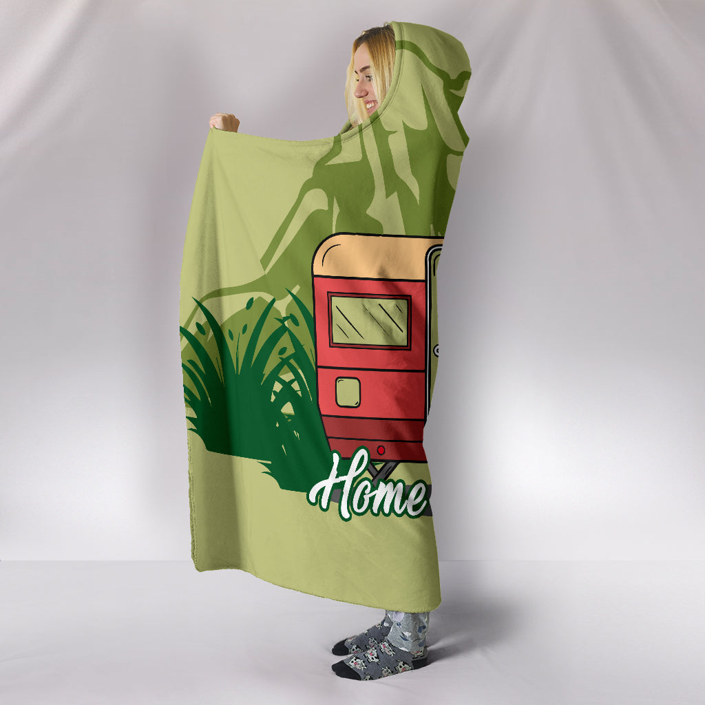 Camping - Home Is Where You Park It Hooded Blankets