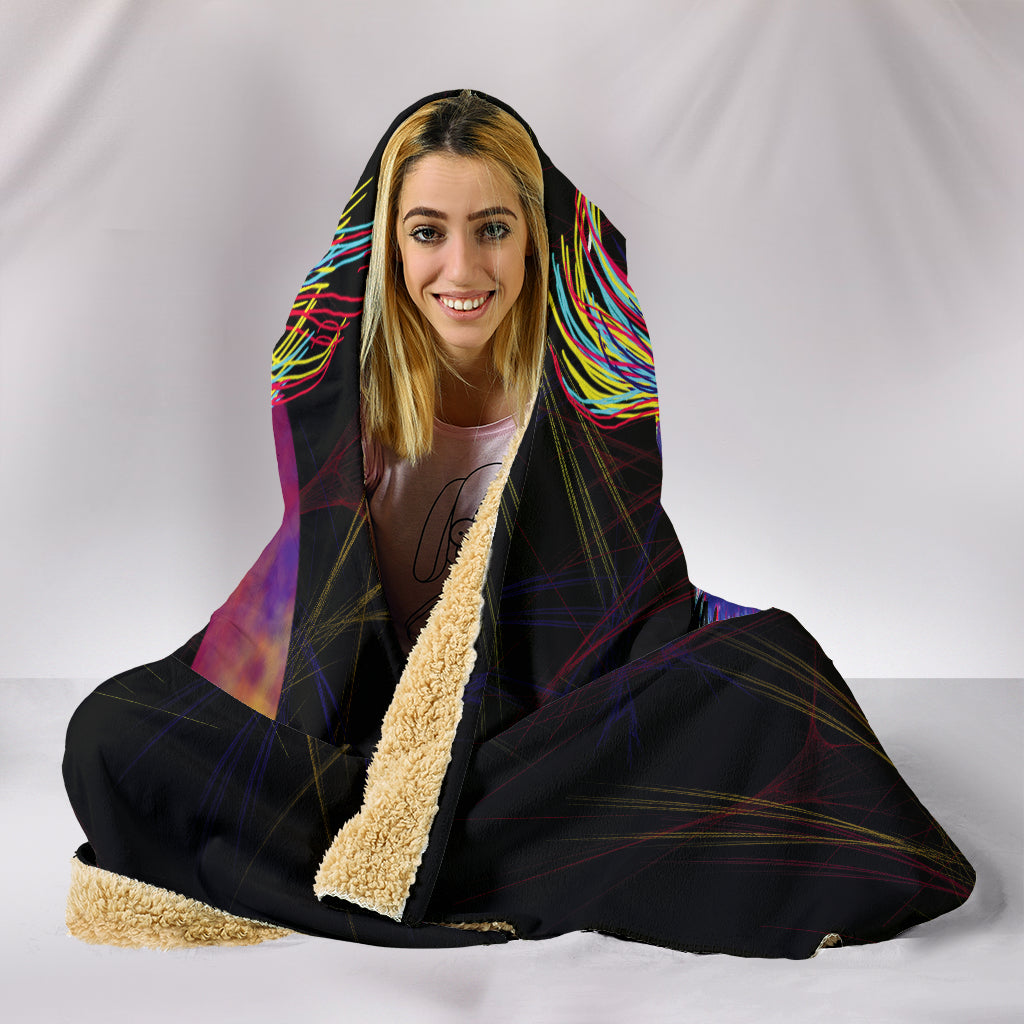 Electronic Owl Hooded Blankets