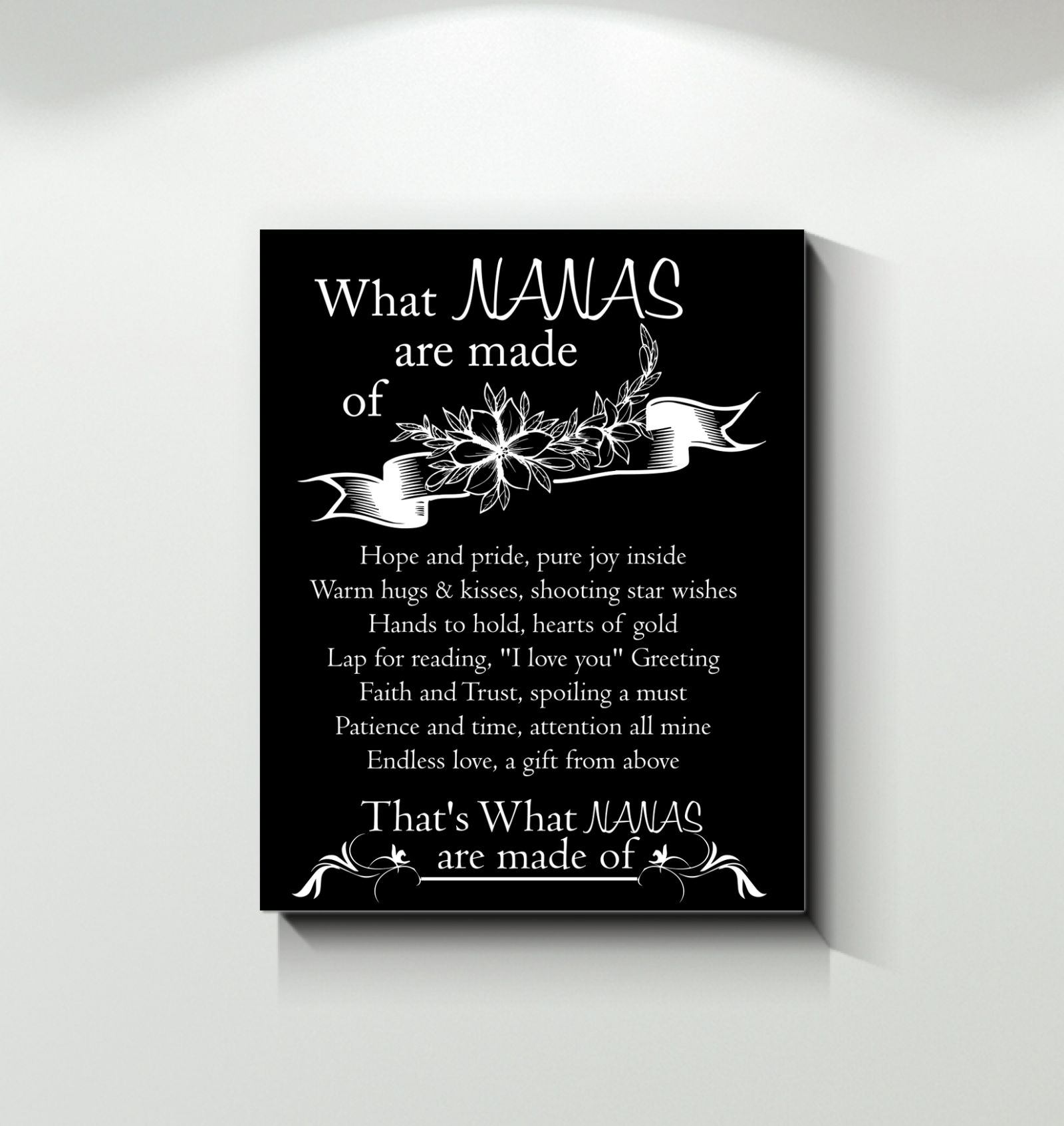 What Nanas Are Made Of Grandma Canvas Gift