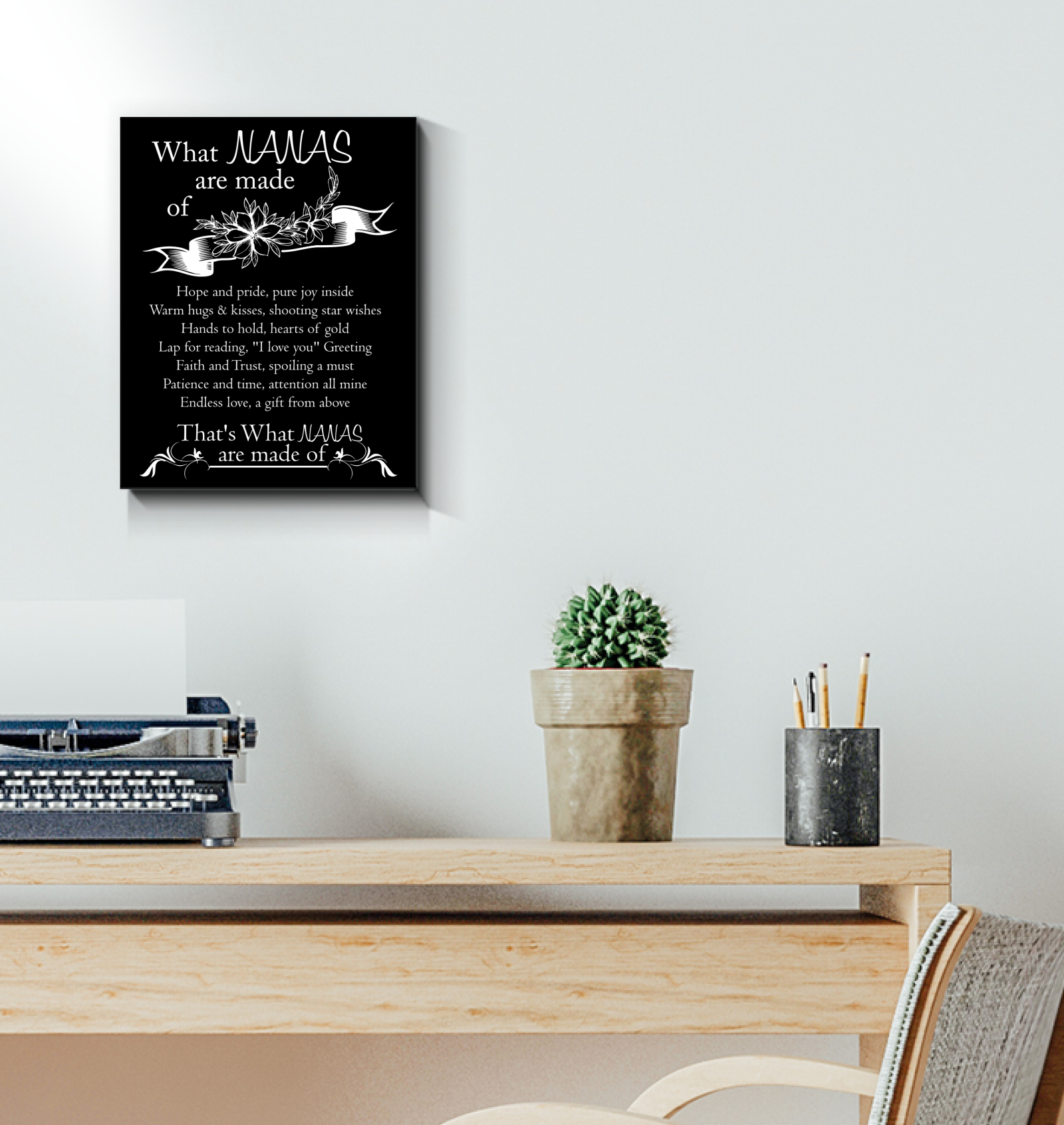 What Nanas Are Made Of Grandma Canvas Gift